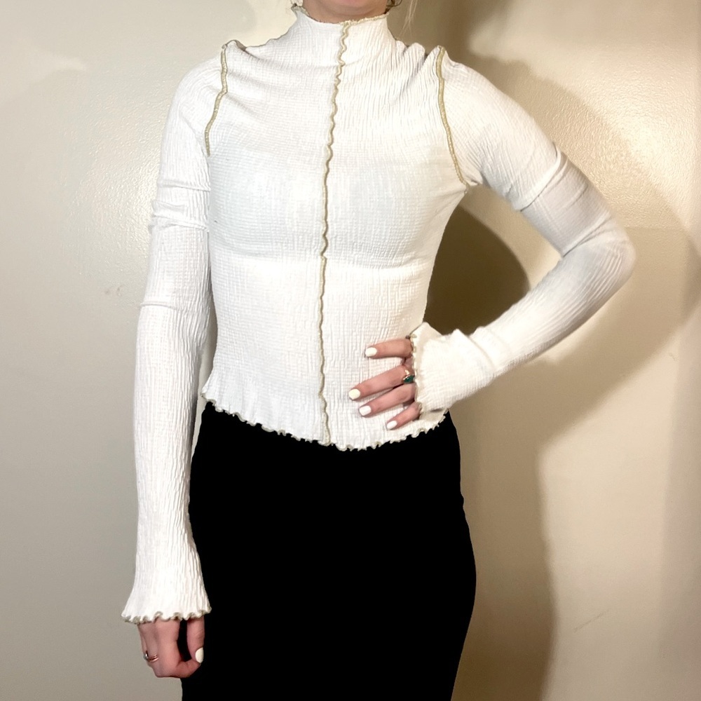 Urban Outfitters Long Sleeve Ribbed Top